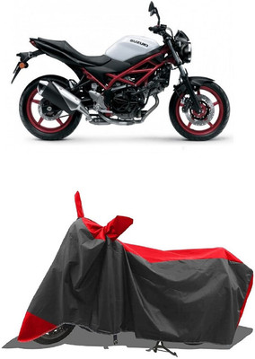 SUGASHRI Waterproof Two Wheeler Cover for Suzuki(SV650 BS6, Red, Black)