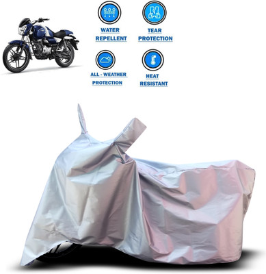 CODOKI Two Wheeler Cover for Bajaj(V12, Silver)