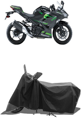 SUGASHRI Waterproof Two Wheeler Cover for Kawasaki(Ninja 650 BS6, Grey, Black)