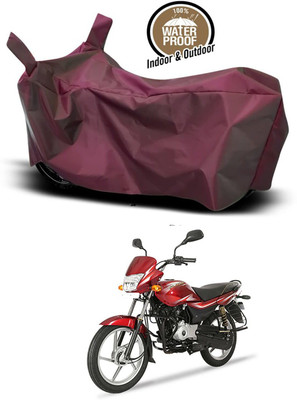 SK AUTO Waterproof Two Wheeler Cover for Bajaj(Platina, Maroon)