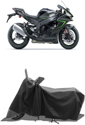 SUGASHRI Waterproof Two Wheeler Cover for Kawasaki(Ninja ZX 10R BS6, Grey, Black)