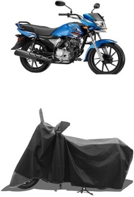 SUGASHRI Waterproof Two Wheeler Cover for Yamaha(Saluto RX, Grey, Black)