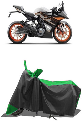 SUGASHRI Waterproof Two Wheeler Cover for KTM(RC 125 BS6, Green, Black)