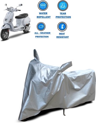 GOSHIV-car and bike accessories Two Wheeler Cover for Piaggio(Vespa SXL, Silver)