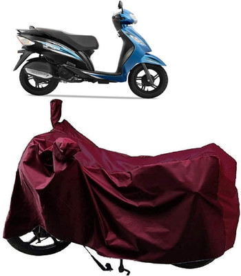 SK AUTO Two Wheeler Cover for TVS(Wego, Maroon)