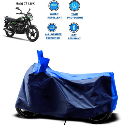 GOSHIV-car and bike accessories Two Wheeler Cover for Bajaj(Blue)