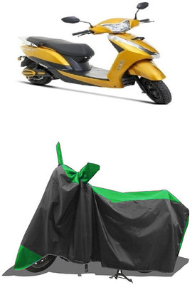 SUGASHRI Waterproof Two Wheeler Cover for Ampere(Magnus Pro, Green, Black)