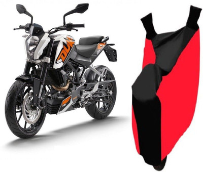 SK AUTO Two Wheeler Cover for KTM(Duke 200, Red, Black)