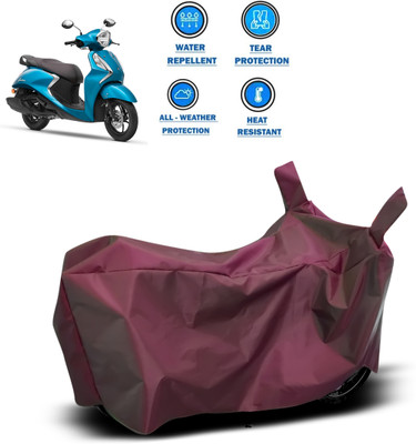 CODOKI Waterproof Two Wheeler Cover for Yamaha(Fascino 125 FI, Maroon)