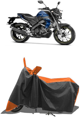 SUGASHRI Waterproof Two Wheeler Cover for Yamaha(MT 15 New, Orange, Black)