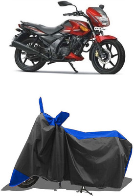 SUGASHRI Waterproof Two Wheeler Cover for TVS(Flame SR125, Blue, Black)