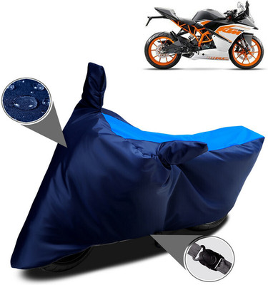 DeepShakshi AUTOMOTIVE Waterproof Two Wheeler Cover for KTM(RC 200, Blue)