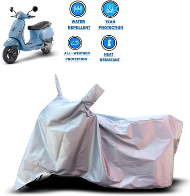 CODOKI Two Wheeler Cover for Piaggio(Vespa LX 125, Silver)
