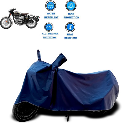 CODOKI Two Wheeler Cover for Royal Enfield(Classic 500, Blue)