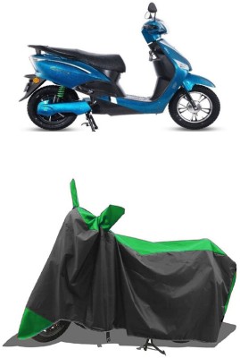 SUGASHRI Waterproof Two Wheeler Cover for Hero(Electric Optima, Green, Black)