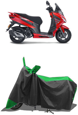 SUGASHRI Waterproof Two Wheeler Cover for Aprilia(SXR 160 BS6, Green, Black)