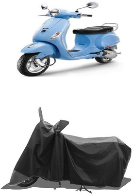 SUGASHRI Waterproof Two Wheeler Cover for Piaggio(Vespa VXL, Grey, Black)