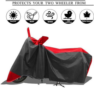 SK AUTO Waterproof Two Wheeler Cover for Yamaha(MT-09, Black, Red)