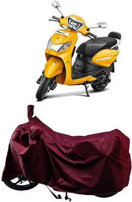 SK AUTO Two Wheeler Cover for Hero(Pleasure Plus, Maroon)
