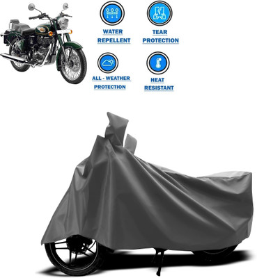 CODOKI Two Wheeler Cover for Royal Enfield(Bullet 500, Grey)