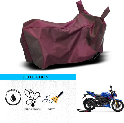 ANTHUB Waterproof Two Wheeler Cover for TVS(Apache RTR 200, Maroon)