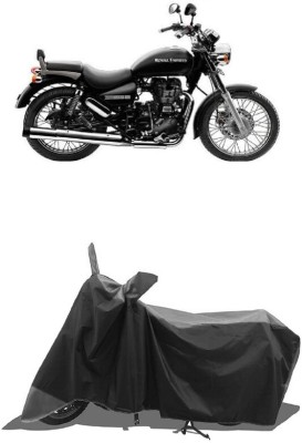 SUGASHRI Waterproof Two Wheeler Cover for Royal Enfield(Thunderbird 500, Grey, Black)