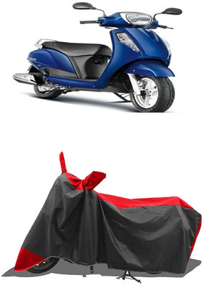 SUGASHRI Waterproof Two Wheeler Cover for Suzuki(Access 125, Red, Black)