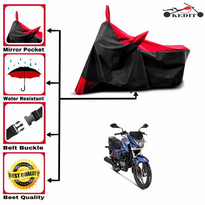 SK AUTO Two Wheeler Cover for Hero(Glamour Blaze, Red, Black)