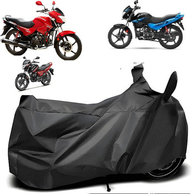 SK AUTO Waterproof Two Wheeler Cover for Hero, Honda(Glamour Blaze, Black)