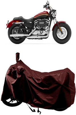 SUGASHRI Waterproof Two Wheeler Cover for Harley Davidson(XL 1200, Maroon)