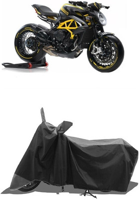 SUGASHRI Waterproof Two Wheeler Cover for MV Agusta(Dragster800 RR, Grey, Black)