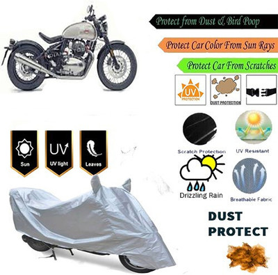 SK AUTO Two Wheeler Cover for Royal Enfield(Silver)