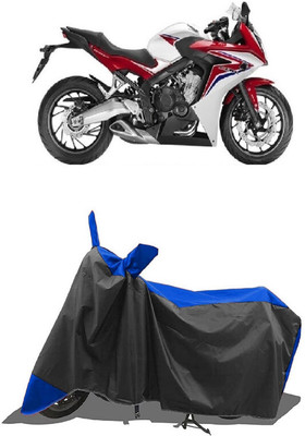 SUGASHRI Waterproof Two Wheeler Cover for Honda(CBR 650F, Blue, Black)
