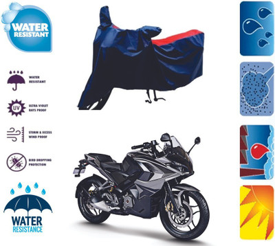 Mdstar Waterproof Two Wheeler Cover for Bajaj(Pulsar SS400, Red, Blue)