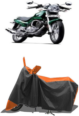 SUGASHRI Waterproof Two Wheeler Cover for TVS(Fiero FX, Orange, Black)