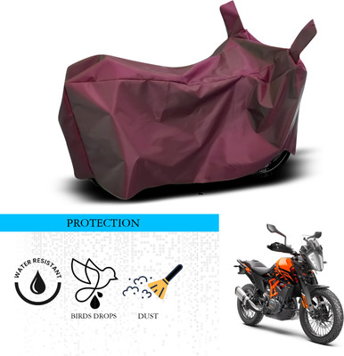 ANTHUB Waterproof Two Wheeler Cover for KTM(390 Adventure, Maroon)