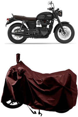 SUGASHRI Waterproof Two Wheeler Cover for Triumph(Bonneville T120 Black, Maroon)