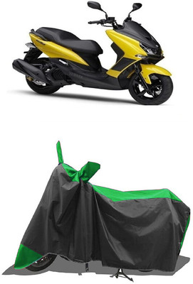 SUGASHRI Waterproof Two Wheeler Cover for Yamaha(Majesty S 155 maxi, Green, Black)