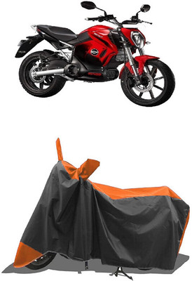 SUGASHRI Waterproof Two Wheeler Cover for Revolt(Motors RV 400, Orange, Black)