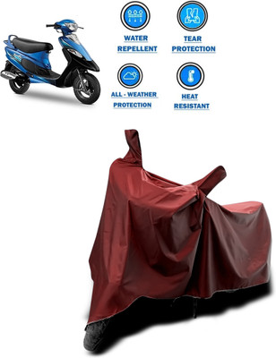 PAGORA Waterproof Two Wheeler Cover for TVS(Scooty Pep+, Maroon)