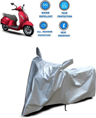 CODOKI Two Wheeler Cover for Bajaj(Chetak, Silver)