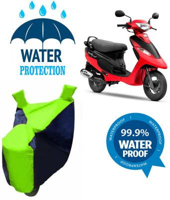 Mdstar Waterproof Two Wheeler Cover for TVS(Pep Plus BS6, Multicolor)