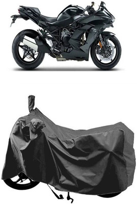 SUGASHRI Waterproof Two Wheeler Cover for Kawasaki(Ninja H2 SX BS6, Grey)