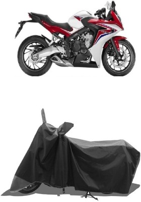 SUGASHRI Waterproof Two Wheeler Cover for Honda(CBR 650F, Grey, Black)