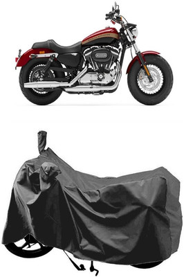 SUGASHRI Waterproof Two Wheeler Cover for Harley Davidson(1200 Custom, Grey)