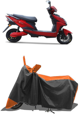 SUGASHRI Waterproof Two Wheeler Cover for Techo Electra(Raptor BS6, Orange, Black)