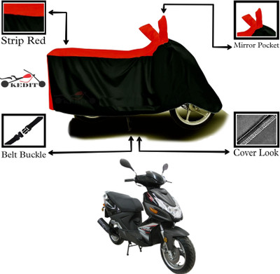 SK AUTO Two Wheeler Cover for Ampere(V 48 BS6, Red, Black)