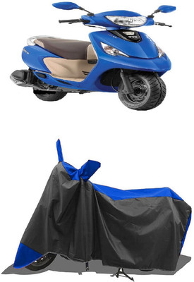 SUGASHRI Waterproof Two Wheeler Cover for TVS(Scooty Zest 110 BS6, Blue, Black)