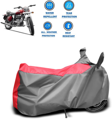 CODOKI Two Wheeler Cover for Royal Enfield(Electra, Grey)