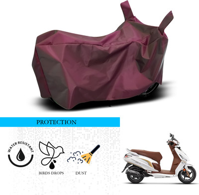 SnehaSales Waterproof Two Wheeler Cover for Hero(Maestro Electric, Maroon)